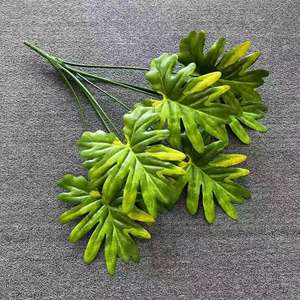 Flores decorativas Coronas y plantas Hojas verdes artificiales Ramas Hojas decorativas <span class=keywords><strong>de</strong></span> carey - Product Image 5