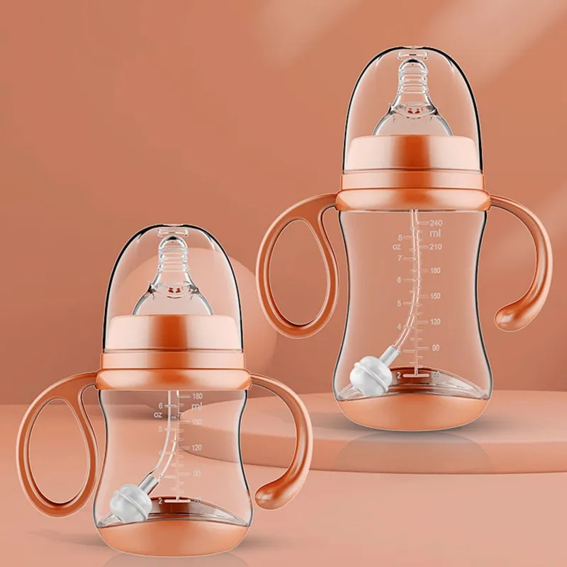 Botella de silicona para bebé recién nacido, alimentador de bebé, botella de leche de silicona