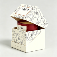 Huiles parfumées personnalisées avec logo de marque et emballage, bougies en verre avec étiquette privée, boîtes d'emballage en papier
