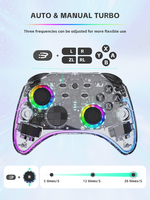 Control de Juego Inalámbrico Data Frog GG04 con Luz RGB para NS/Switch Lite/Oled