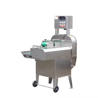 Máquina Cortadora Automática de Frutas y Verduras Dezoton, Cortadora Multifuncional de Acero Inoxidable para Raíces, Rizomas y Verduras de Hoja