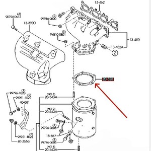 Junta del Colector de Escape para Mazda 323 ZM01-20-520, Pieza de Repuesto de Acero Inoxidable - Product Image 3