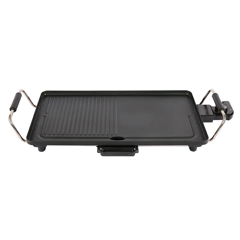 48x26 ซม.แบบพกพา Non Stick Griddle ไฟฟ้าบาร์บีคิวย่างแปรงไฟฟ้าโรตารี่ไก่ย่างเครื่อง