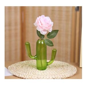 Tavolo <span class=keywords><strong>da</strong></span> matrimonio per famiglie con design di personalità creativa decorato con <span class=keywords><strong>vaso</strong></span> di vetro a forma di piccolo bocciolo a forma di <span class=keywords><strong>cactus</strong></span> verde - Product Image 6