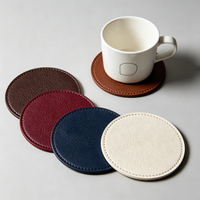 Sous-verres et sets de table classiques en cuir, épaisseur 3 mm, personnalisables, pour éviter les déversements de boissons, écologiques, antidérapants, résistants à l'huile et à la chaleur
