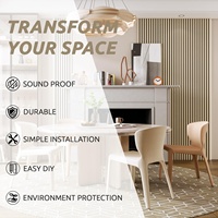 Panneau de feutre acoustique noir support placage de chêne MDF lamelle panneau acoustique en bois Akupanel panneaux muraux acoustiques en bois pour la décoration intérieure