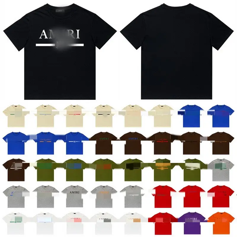 Diseñador famosa marca camiseta manga corta impresa Casual unisex algodón suelta calle deporte fútbol camisetas