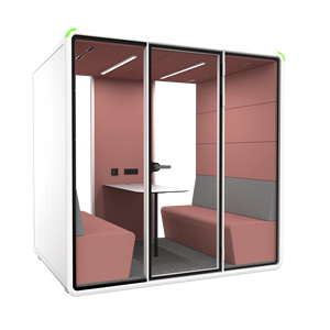 Cabine téléphonique de bureau, lot de 4 postes, insonorisée, ventilée, mobile, moderne, pour décoration de bureau et entrepreneurs - Product Image 3