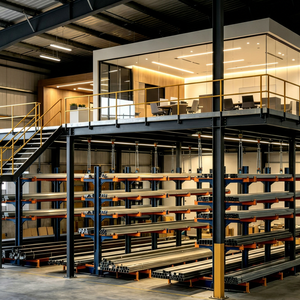 Heavy Duty Warehouse Mezzanine Floor Platform Custom Steel Structure for Storage Expansion - Product Image 1