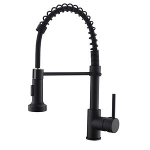 Grifo de cocina con rociador extraíble de una sola manija de alta calidad DB, diseño contemporáneo chapado con doble función para agua fría y caliente - Product Image 1