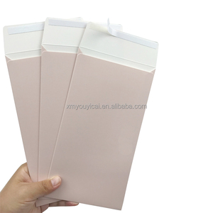 Cá Nhân Logo Tái Chế 110X220Mm <span class=keywords><strong>C6</strong></span> Các Tông Màu Hồng Phong Bì Cứng Tùy Chỉnh Quà Tặng Phong Bì Với Băng Dính - Product Image 6