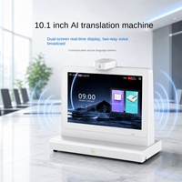 Traductor de Voz a Texto con IA y Pantalla Táctil Dual de 10.1 Pulgadas para Restaurantes, Hospitales, Bancos, Centros de Servicio Público