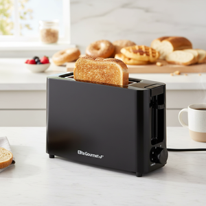 เครื่องปิ้งขนมปังแบบช่องเดียว Cool Touch พร้อมระดับการปิ้ง 6 ระดับ ช่องกว้างสำหรับเบเกิล วาฟเฟิล ขนมปังชนิดพิเศษ และขนมอบ สีดำ - Product Image 2