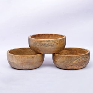 Cuencos de madera decorativos hechos a mano, juego de cuencos redondos de Mango para nueces, dulces, aperitivos, <span class=keywords><strong>aceitunas</strong></span> y Salsa - Product Image 2