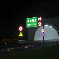 Panneau de signalisation routière LED personnalisable IP55, haute visibilité, réfléchissant, pour la sécurité routière