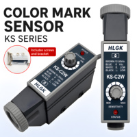 Capteur de couleur réfléchissant coaxial KS-WR22 (KS-C2WR) KS-C2GB avec contrôle de sensibilité par bouton photoélectrique et voyant LED d'état