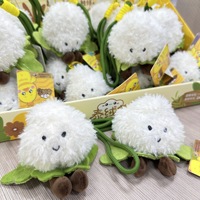En gros Porte-clés en peluche chou-fleur dessin animé, Breloques de sac mignonnes, Porte-clés en peluche légumes doux et exquis, Jouets pour enfants, Cadeau