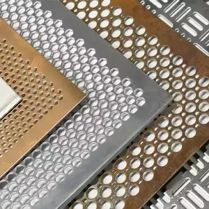 Stainless Steel Copper Aluminium Punching Hole Panel Decorative Perforated Metal Mesh Sheet Plate