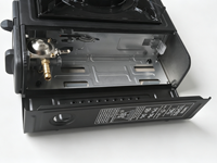 Réchaud à cartouche portable à brûleur unique pouvant utiliser des cartouches de gaz mini et une connexion GPL externe