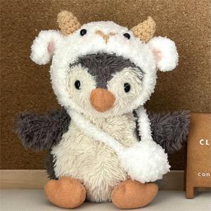 Quần áo chỉ jellycat đậu phộng chim cánh cụt 11cm bé headbands khăn quàng cổ siêu dễ thương phim hoạt hình quần áo phụ kiện trang phục Túi mũ - Product Image 4