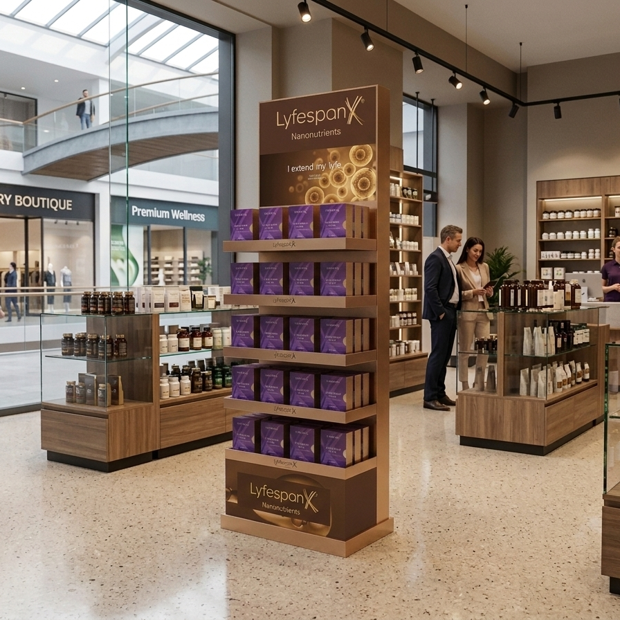 Apache Custom Multi Material Cosmetics Display Rack for Luxury Beauty Boutiques, Skincare Clinics and Department Store Counters