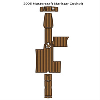 Tapis de sol en mousse EVA imitation teck pour bateau MasterCraft Mari-star 245 Cockpit Pad 2005, style SeaDek MarineMat Gatorstep, auto-adhésif