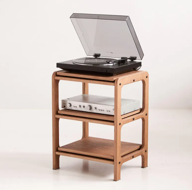 OEM Wooden Freestanding Storage Shelf Wooden Printer Stand Modern Hi-Fi Rack Wooden Amplifier Stand for Office Desk or Home