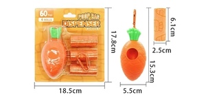Bolsas de plástico ecológicas para caca, herramienta portátil de pala de zanahoria con recolector de bolsas de basura para recoger heces para mascotas - Product Image 6