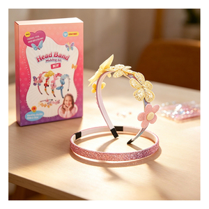 Kit de Fabrication de Bandeaux pour Cheveux pour Enfants, avec Étoiles Scintillantes, Nœuds Sirène, Fleurs en Mousse, Fournitures Artisanales, Coffret Cadeau Jouet - Product Image 3