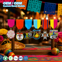 Médaille personnalisée Fiesta en métal avec ruban, souvenir suspendu pour carnaval, en alliage de zinc, cadeau promotionnel pour événements et fêtes