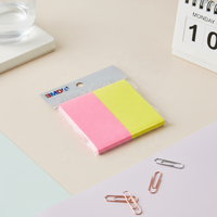 Lot de blocs-notes adhésifs personnalisés 3x3 pouces (2 en 1) rose/jaune pour bureau et école, vente en gros