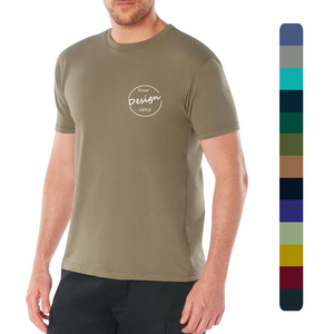 Camiseta personalizada Anti-Pilling Fitness Gym para hombres, ajuste Regular que absorbe la humedad, poliéster Spandex, mezcla deportiva fuera de impresión - Product Image 1