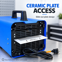 Système de stérilisation double HEPA + UV pour une élimination rapide des odeurs et de la fumée dans la maison, le bureau, purificateur d'air industriel portable à l'ozone