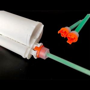 MFQ05-24 2K kartrid plastik campur ujung ganda jarum suntik 10:1 dua bagian akrilik Cartridge perekat empat tingkat nozel campuran statis - Product Image 3
