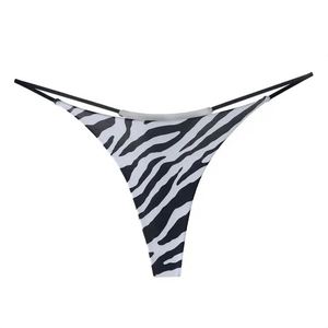 Double-Layer Thin Belt Sexy Thong Low Waist Double-Layer <b>Bikini</b> Pure Cotton T-Back Lingerie Thongs Sexy Women Underwear - Product Image 3