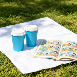 Gobelets jetables Party Love 270Cc, bleu bébé, écologiques, pour fêtes, 8 pièces - Product Image 4