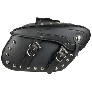 Ex Factory Price High Quality PU Synthetic leather Eagle Saddlebags Pouch Saddle Bag For Harley Honda Suzuki