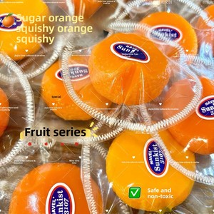 Juguetes Antiestrés de Silicona de Grado Alimenticio Hechos en Shandong, Naranjas Simuladas con Bordes Cosidos, 100% Hechos a Mano, Venta al Por Mayor - Product Image 3
