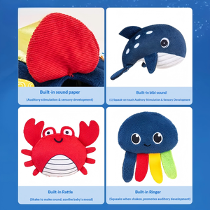 Juguete <span class=keywords><strong>de</strong></span> Peluche Interactivo Baby Peekaboo con Diseño <span class=keywords><strong>de</strong></span> Animales Marinos, Apto para Niños <span class=keywords><strong>de</strong></span> 0 a 3 Años, Juguete para el <span class=keywords><strong>Desarrollo</strong></span> <span class=keywords><strong>de</strong></span> la Coordinación Mano-Ojo - Product Image 5