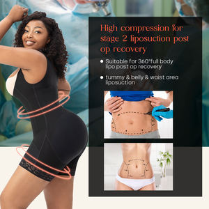 <span class=keywords><strong>Lipo</strong></span> Faja Pierna Larga Para Mujer Post Operatorio Etapa 2 Con Cremallera Entrepierna Fajas Levanta Gluteos Calzon Fajas Colombianas - Product Image 3