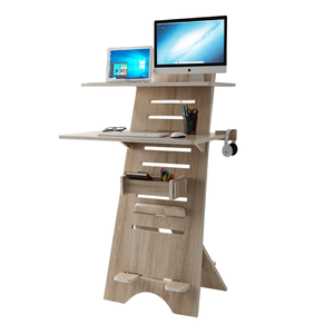 Bàn máy tính bằng gỗ hiện đại không có vít đứng bàn cho nhà hoặc văn phòng phong cách thiết kế tối giản cho khu vực công cộng trạm làm việc - Product Image 1