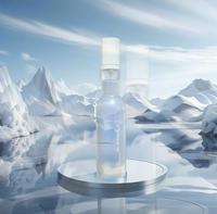 Botol parfum mewah kustom 75ml 100ml kaca transparan buram bentuk khusus cap panas Non-Spill