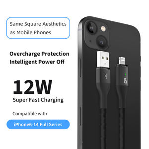 Câble de charge 12W IOS au design carré avec arrêt automatique pour iPhone 6-14 iPad - Product Image 4