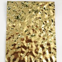 Feuilles en acier inoxydable, SUS 304 316 201, plaque en acier inoxydable, gaufrage 3D, couleur dorée, pour décoration, panneau mural, feuilles métalliques