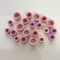Œillets en céramique d'alumine rose et blanche, personnalisés, haute dureté, résistants à l'usure, pour machines à tisser et textiles