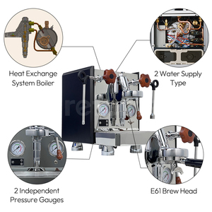 Máy pha cà phê Espresso thương mại Lelit E61, máy bơm rung 15 Bar bằng thép không gỉ, nhóm đơn Rocket - Product Image 3