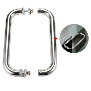 Kenop Tarik Pintu Kaca Shower Baja Anti Karat Lapis Emas Mewah, Pegangan Mini untuk Kaca Shower Tanpa Bingkai untuk Villa - Product Image 1