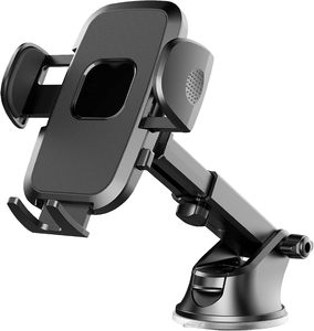 Universal Mobile <b>Car</b> Holder Suction Cup for Dashboard Windshield Black One Touch Key Clip Phone Holder - Product Image 1