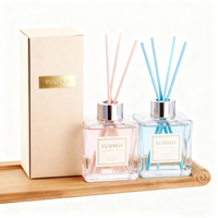 Stock d'usine prix bas 100ml 150ml diffuseur de roseau d'air vide carré 200ml bouteille en verre de luxe bouteille de diffuseur de roseau d'arôme
