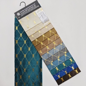 Luxury Curtains Design 100% Polyester Super Soft Knitted Gold <strong>Foil</strong> Bronzing Holland <strong>Velvet</strong> <strong>Fabric</strong> for Home Textile - Product Image 1
